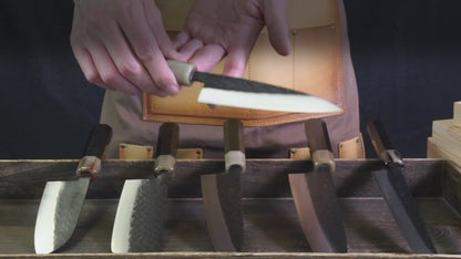 Yoshihiro Kurouchi Stainless Clad Nashiji High Performance SLD Sujihiki-Kiritsuke Slicer Knife