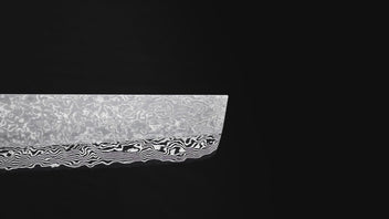 Yoshihiro Black-Forged High Performance SLD Damascus Steel Masashi Nakiri Vegetable knife Ironwood Handle