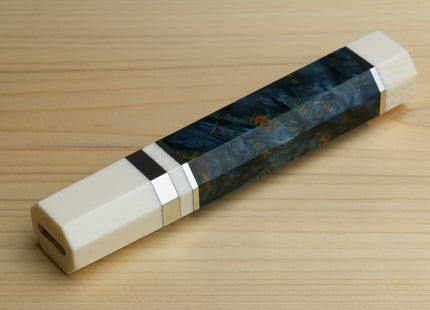 Yoshihiro Ocean Blue Handle with Ivory White Bolster for Gyuto Chef Knife