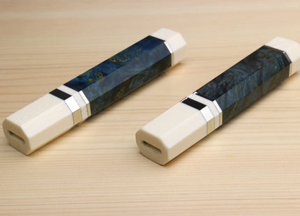 Yoshihiro Ocean Blue Handle with Ivory White Bolster for Gyuto Chef Knife