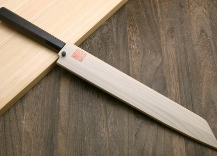 Yoshihiro Aonamiuchi Blue Steel #1 Mirror Polished Yanagi Kiritsuke Sushi Sashimi Japanese Knife Ebony Handle