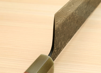 Yoshihiro Black-Forged High Performance SLD Damascus Steel Masashi Nakiri Vegetable knife Ironwood Handle