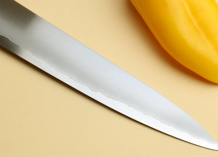 Yoshihiro Ginsan High Carbon Stainless Steel Petty Utility Knife Triple Ring Ebony Handle