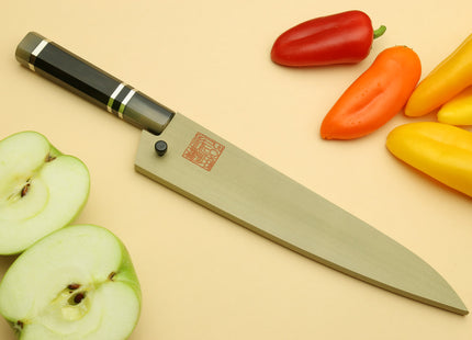 Yoshihiro Ginsan High Carbon Stainless Steel Petty Utility Knife Triple Ring Ebony Handle