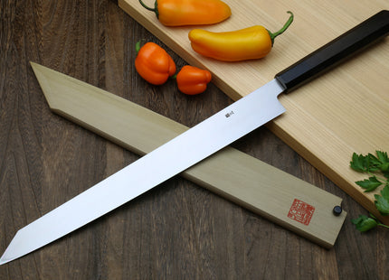 Yoshihiro Ginsan Mirror Polished Stain Resistant Steel Yanagi Kiritsuke Sushi Sashimi Japanese Knife