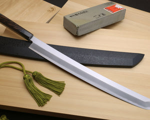 Yoshihiro Ginsan Stain Resistant Steel Maguro Bocho Tuna Knife (Sakimaru Takobiki Style) *Blade Length 390mm 15"