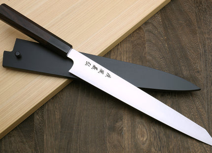 Yoshihiro HAP40 High Speed Stainless Steel Sujihiki-Kiritsuke Slicer Knife Rosewood Handle