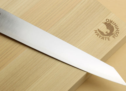 Yoshihiro HAP40 High Speed Stainless Steel Sujihiki-Kiritsuke Slicer Knife Triple Nickel Silver Ring and Ebony Handle