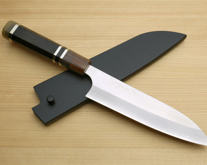 Yoshihiro Hayate ZDP-189 Super High Carbon Stainless Steel Petty Utility Chefs Knife Octagonal Ebony wood Handle with Triple ring