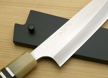 Yoshihiro Hayate ZDP-189 Super High Carbon Stainless Steel Petty Utility Chefs Knife Octagonal Ebony wood Handle with Triple ring
