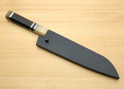 Yoshihiro Hayate ZDP-189 Super High Carbon Stainless Steel Petty Utility Chefs Knife Octagonal Ebony wood Handle with Triple ring