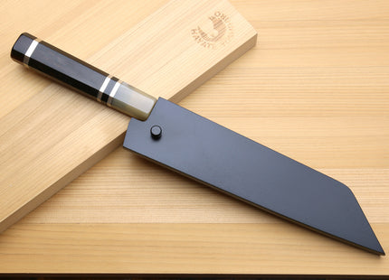 Yoshihiro Hayate ZDP-189 Super High Carbon Stainless Steel Suminagashi Petty Kiritsuke Knife Octagonal Ebony wood Handle with Triple ring