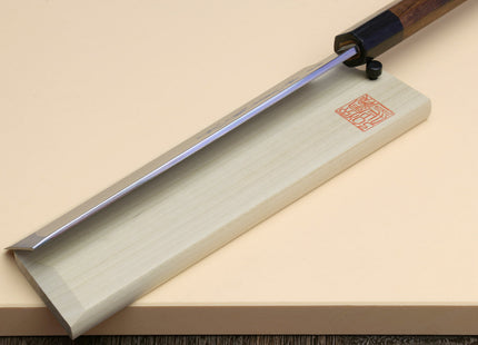 Yoshihiro Hongasumi Blue Steel Edo Usuba Traditional Japanese Vegetable Chopping Chef Knife, Rosewood Handle