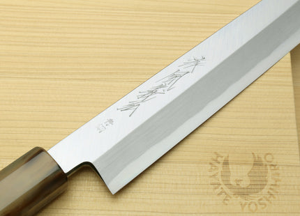 Yoshihiro Hongasumi Blue Steel Yanagi Sushi Sashimi Japanese Knife Ebony Handle