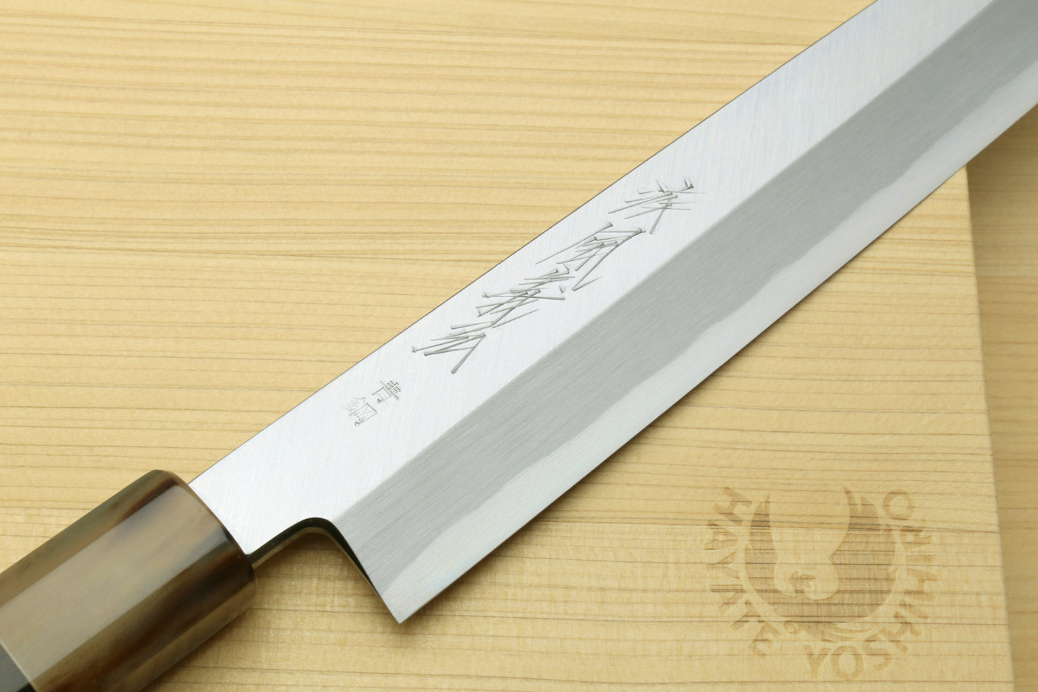 Yoshihiro Hongasumi Blue Steel Yanagi Sushi Sashimi Japanese Knife Ebony Handle