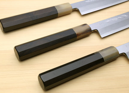 Yoshihiro Hongasumi Blue Steel Yanagi Sushi Sashimi Japanese Knife Ebony Handle