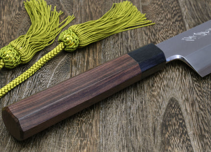 Yoshihiro Hongasumi Ginsan (Hakugin) High Carbon Stain Resistant Kama Usuba Traditional Japanese Vegetable Chopping Chef Knife Shitan Handle