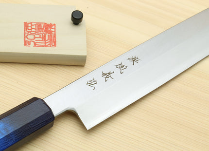 Yoshihiro Inox Stainless Steel Yanagi Sushi Sashimi Japanese Knife with Saya Cover - Handle Type B