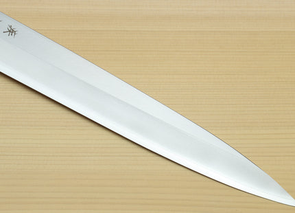 Yoshihiro Inox Stainless Steel Yanagi Sushi Sashimi Japanese Knife with Saya Cover - Handle Type B