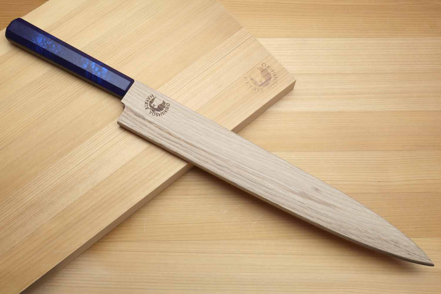 Yoshihiro Inox Stainless Steel Yanagi Sushi Sashimi Japanese Knife with Saya Cover - Handle Type B
