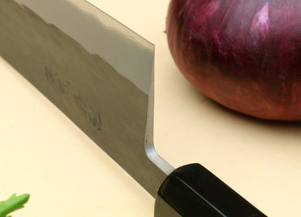 Yoshihiro Kurouchi Black-Forged Blue Steel Stainless Clad Gyuto Chefs Knife (Ebony Handle)