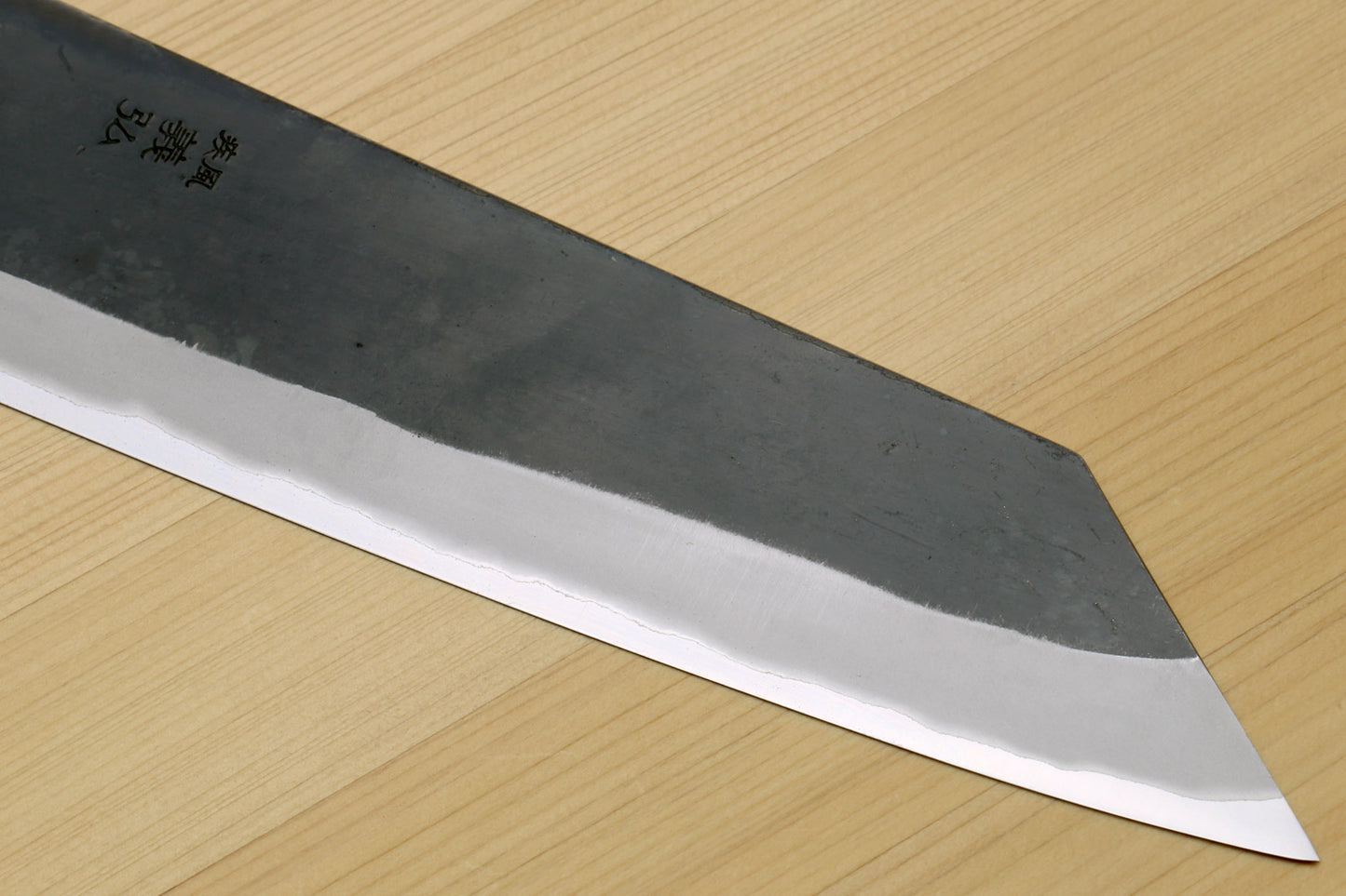 Yoshihiro Kurouchi Black-Forged Blue Steel Stainless Clad Kiritsuke Chef Knife Ebony wood Handle