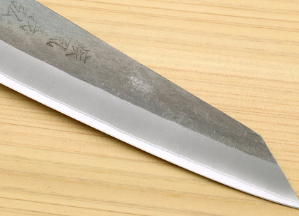Yoshihiro Kurouchi Black-Forged Blue Steel Stainless Clad Petty-Kiritsuke Utility Knife (Ebony Handle)