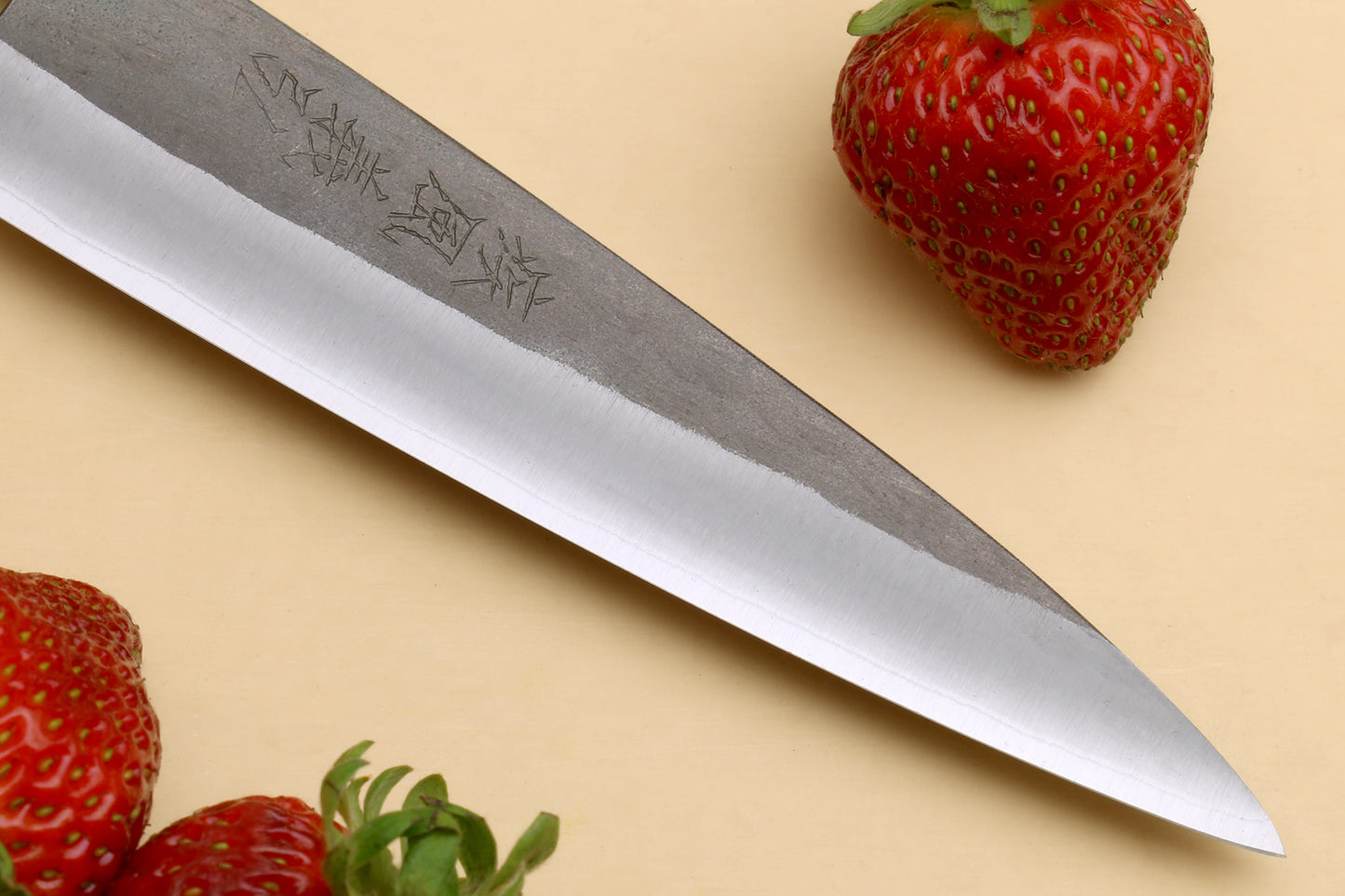 Yoshihiro Kurouchi Black-Forged Blue Steel Stainless Clad Petty Utility Knife (Ebony Handle)