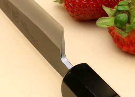 Yoshihiro Kurouchi Black-Forged Blue Steel Stainless Clad Petty Utility Knife (Ebony Handle)
