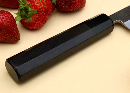 Yoshihiro Kurouchi Black-Forged Blue Steel Stainless Clad Petty Utility Knife (Ebony Handle)