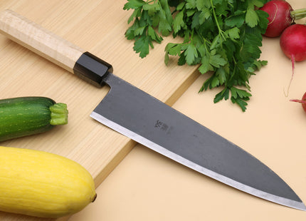 Yoshihiro Kurouchi High Carbon White Steel #2 Gyuto Japanese Chefs Knife with Camphor Handle