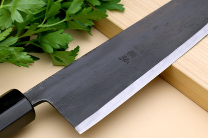 Yoshihiro Kurouchi High Carbon White Steel #2 Gyuto Japanese Chefs Knife with Camphor Handle