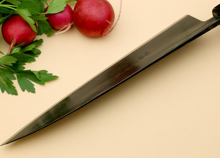 Yoshihiro Kurouchi High Carbon White Steel #2 Gyuto Japanese Chefs Knife with Camphor Handle