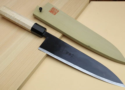 Yoshihiro Kurouchi High Carbon White Steel #2 Gyuto Japanese Chefs Knife with Camphor Handle