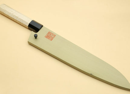 Yoshihiro Kurouchi High Carbon White Steel #2 Gyuto Japanese Chefs Knife with Camphor Handle