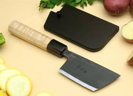 Yoshihiro Kurouchi High Carbon White Steel #2 Paring Japanese Knife with Camphor Handle