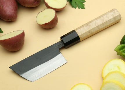 Yoshihiro Kurouchi High Carbon White Steel #2 Paring Japanese Knife with Camphor Handle