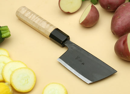 Yoshihiro Kurouchi High Carbon White Steel #2 Paring Japanese Knife with Camphor Handle