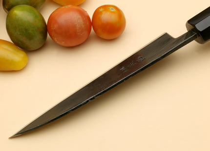 Yoshihiro Kurouchi High Carbon White Steel #2 Petty Utility Japanese Knife with Camphor Handle