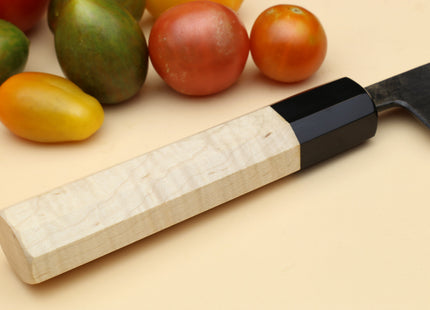 Yoshihiro Kurouchi High Carbon White Steel #2 Petty Utility Japanese Knife with Camphor Handle