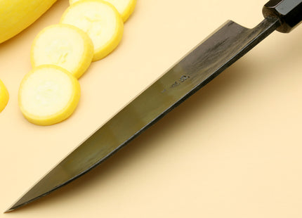 Yoshihiro Kurouchi High Carbon White Steel #2 Santoku Japanese Multipurpose Chef Knife with Camphor Handle