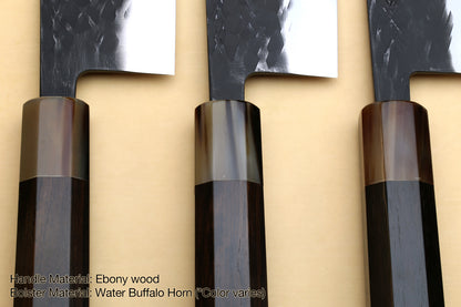 Yoshihiro Kurouchi Stainless Clad Nashiji High Performance SLD Nakiri & Petty 2pc Knife Set