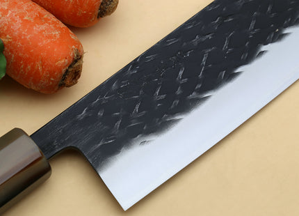 Yoshihiro Kurouchi Stainless Clad Nashiji High Performance SLD Nakiri & Petty 2pc Knife Set