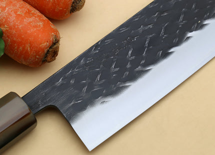 Yoshihiro Kurouchi Stainless Clad Nashiji High Performance SLD Nakiri Vegetable Knife