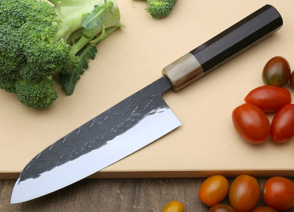 Yoshihiro Kurouchi Stainless Clad Nashiji High Performance SLD Santoku Multipurpose Knife