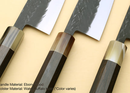 Yoshihiro Kurouchi Stainless Clad Nashiji High Performance SLD Santoku Multipurpose Knife