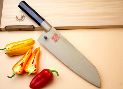 Yoshihiro Kurouchi Stainless Clad Nashiji High Performance SLD Santoku Multipurpose Knife