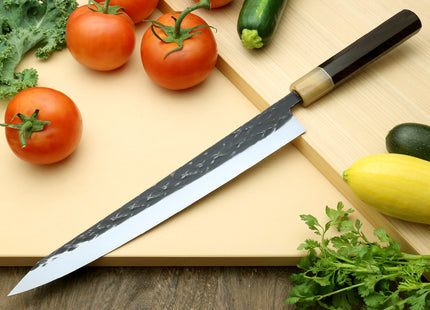 Yoshihiro Kurouchi Stainless Clad Nashiji High Performance SLD Sujihiki-Kiritsuke Slicer Knife