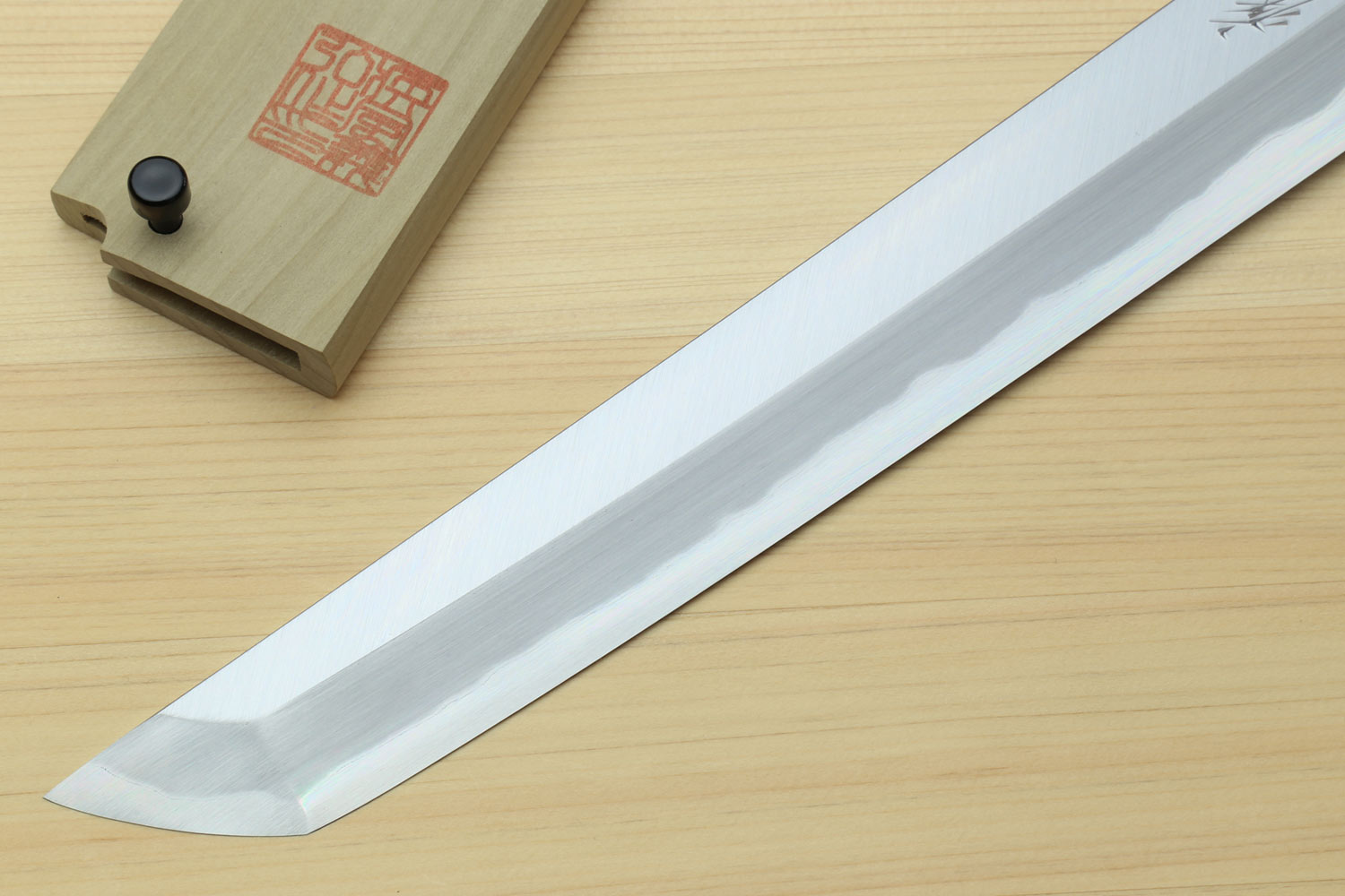 Yoshihiro Left Handed Hongasumi White Steel Sakimaru Takobiki Sushi Sashimi Japanese Knife Shitan Handle