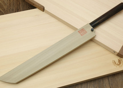 Yoshihiro Left Handed Hongasumi White Steel Sakimaru Takobiki Sushi Sashimi Japanese Knife Shitan Handle